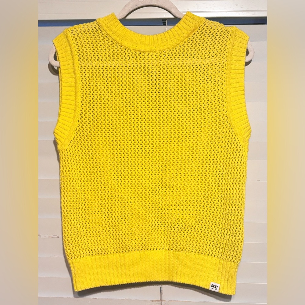 DKNY Yellow Knit Tank